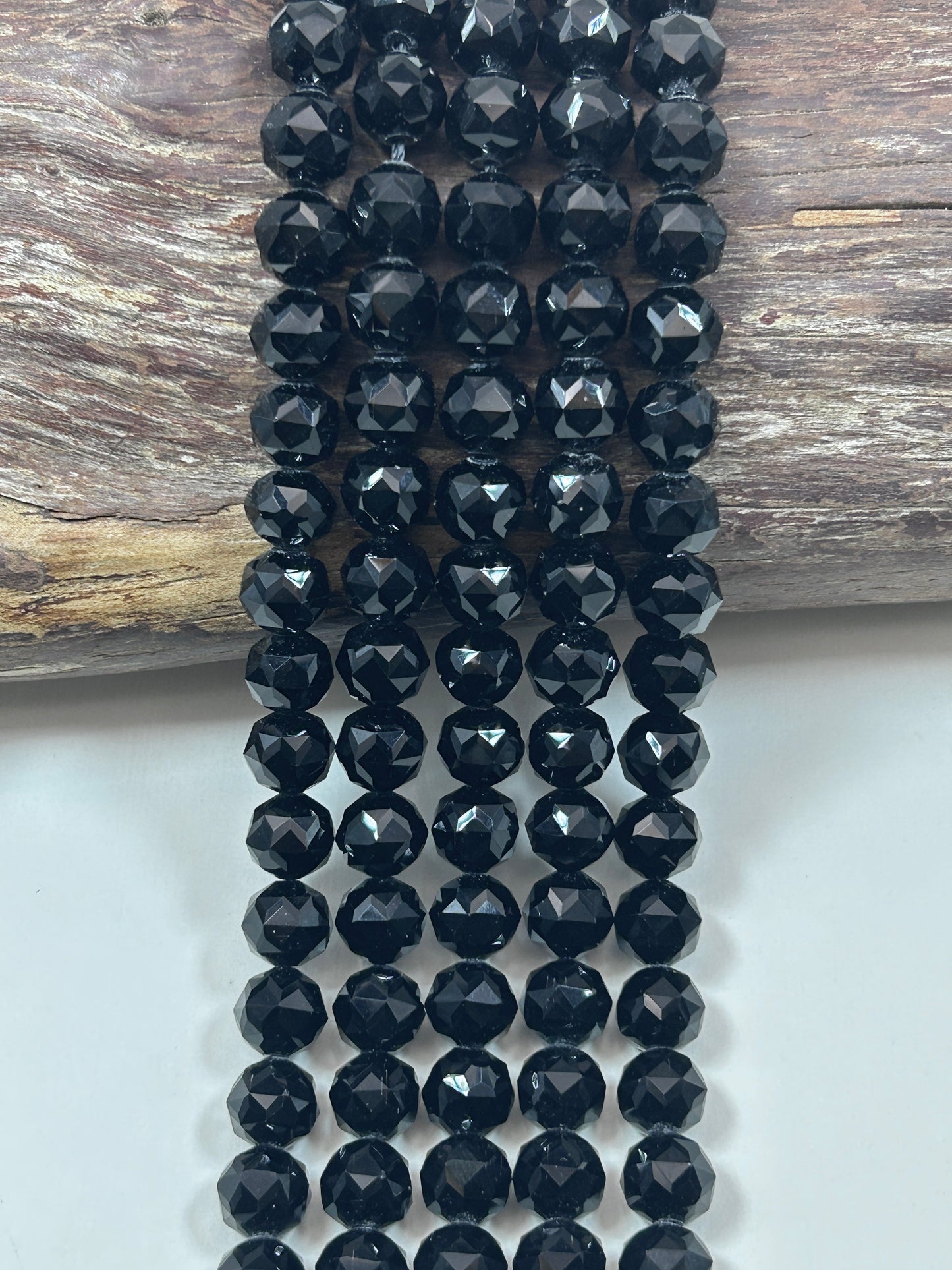 Beautiful Black Mystic Chinese Crystal Glass Bead Faceted 6MM 8MM 10MM Round Bead, Gorgeous Black Great Quality Glass