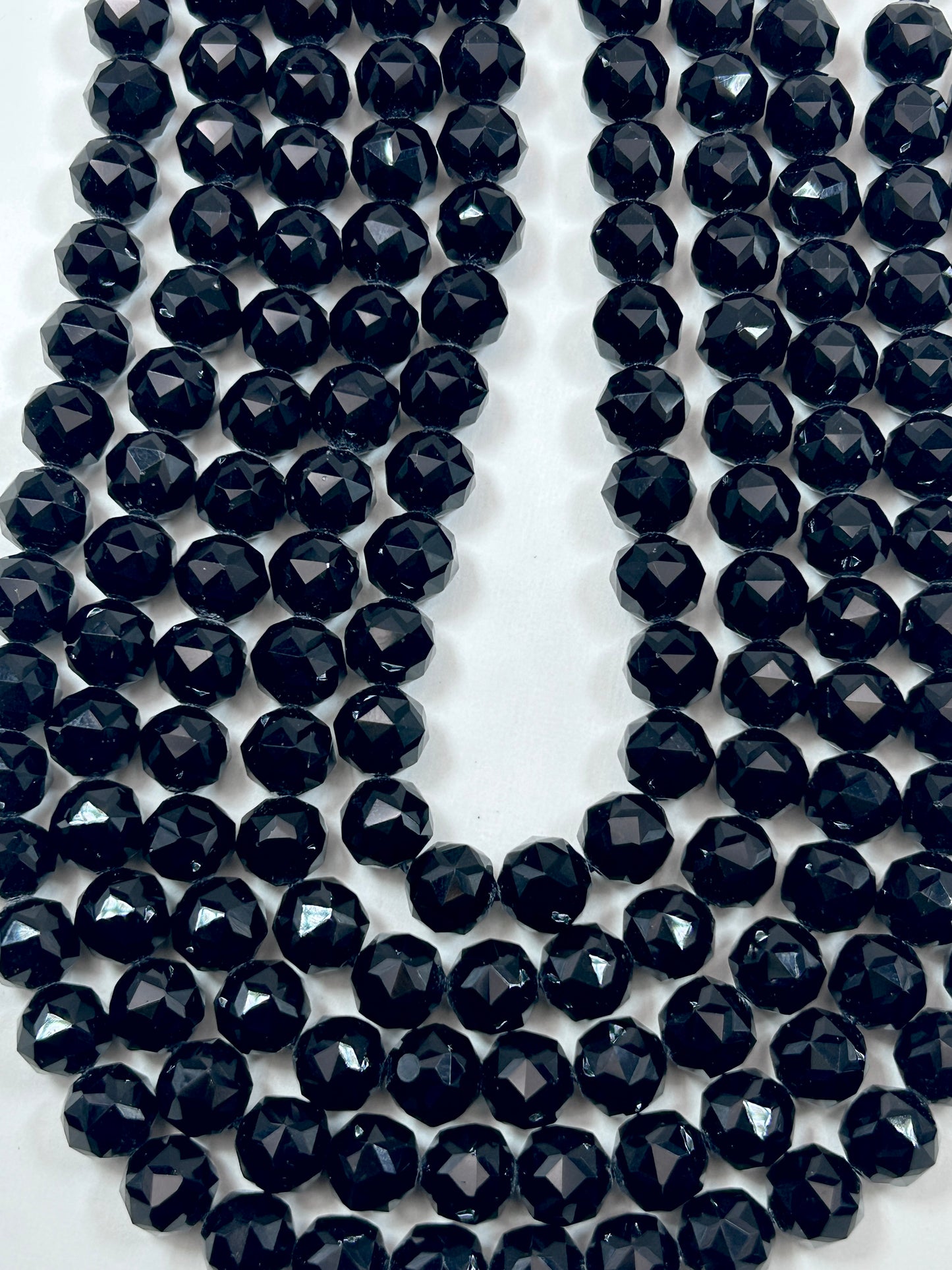 Beautiful Black Mystic Chinese Crystal Glass Bead Faceted 6MM 8MM 10MM Round Bead, Gorgeous Black Great Quality Glass
