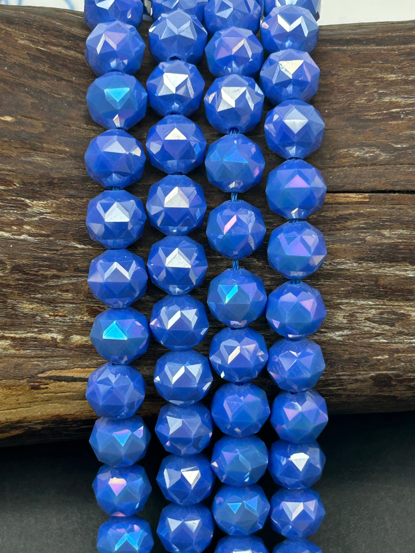 Beautiful Crystal glass bead. Faceted round shape bead. Gorgeous sky blue strand, high quality crystal bead! Full strand