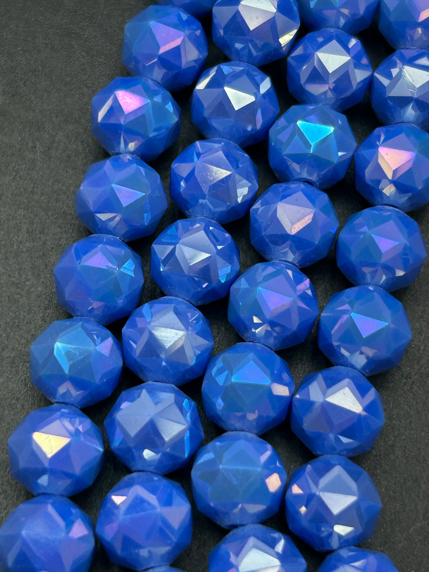 Beautiful Crystal glass bead. Faceted round shape bead. Gorgeous sky blue strand, high quality crystal bead! Full strand