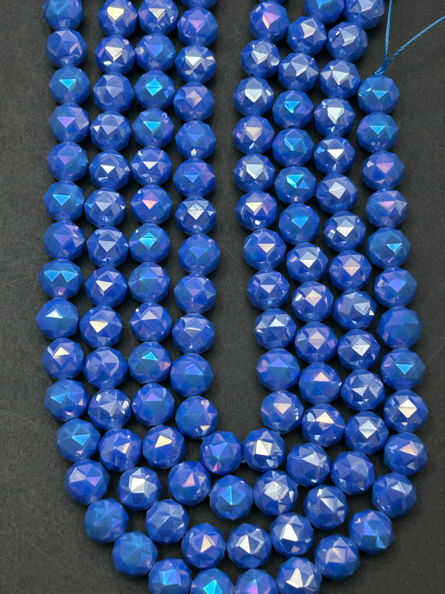 Beautiful Crystal glass bead. Faceted round shape bead. Gorgeous sky blue strand, high quality crystal bead! Full strand