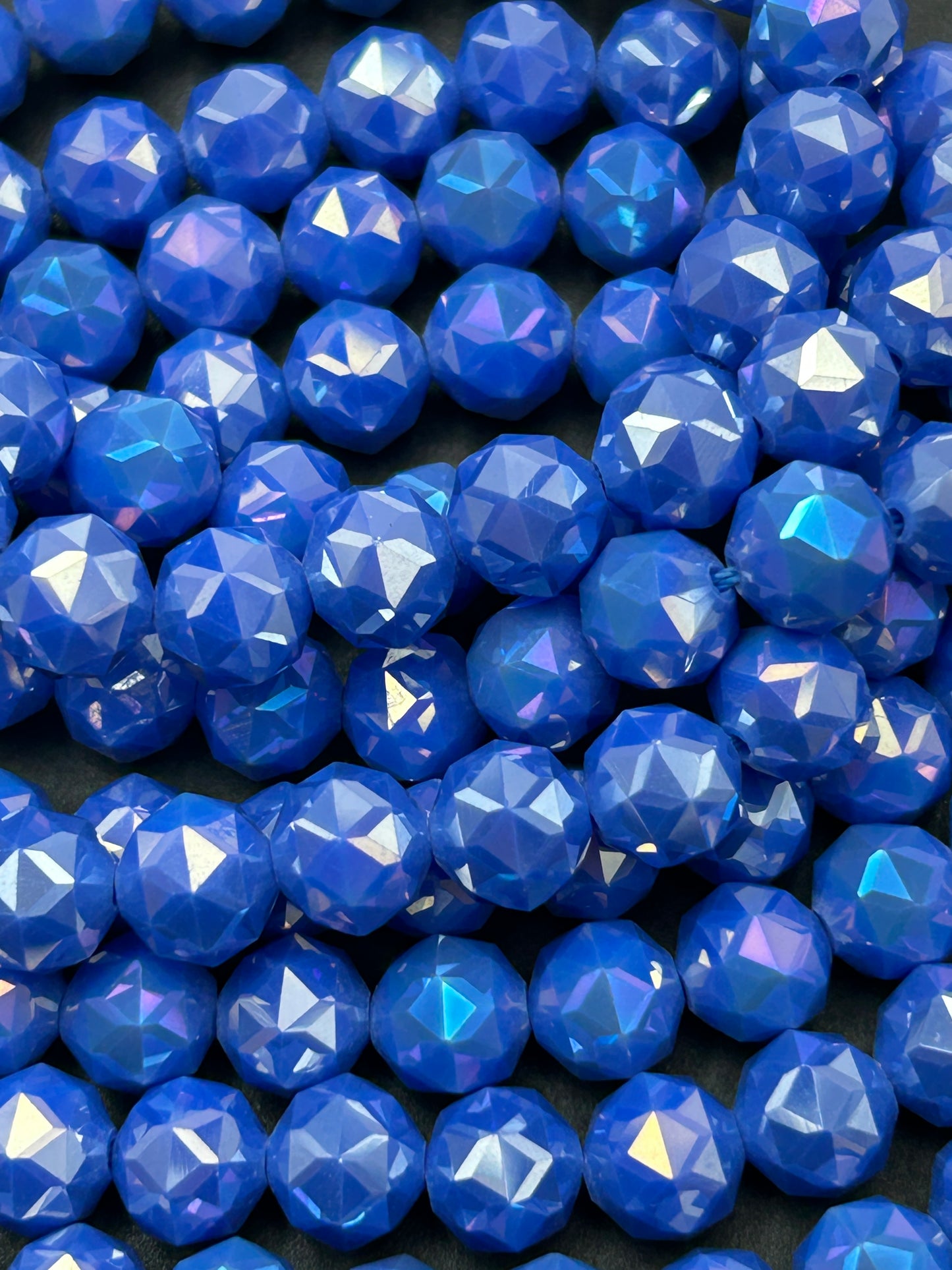 Beautiful Crystal glass bead. Faceted round shape bead. Gorgeous sky blue strand, high quality crystal bead! Full strand