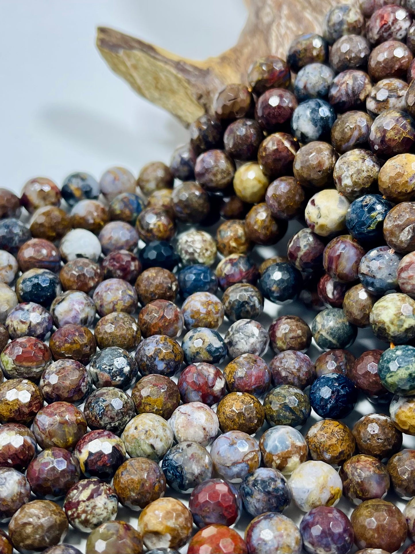 AAA natural Pietersite gemstone bead. Faceted 6mm 8mm 10mm 12mm round bead. Gorgeous natural brown blue orange color gemstone bead