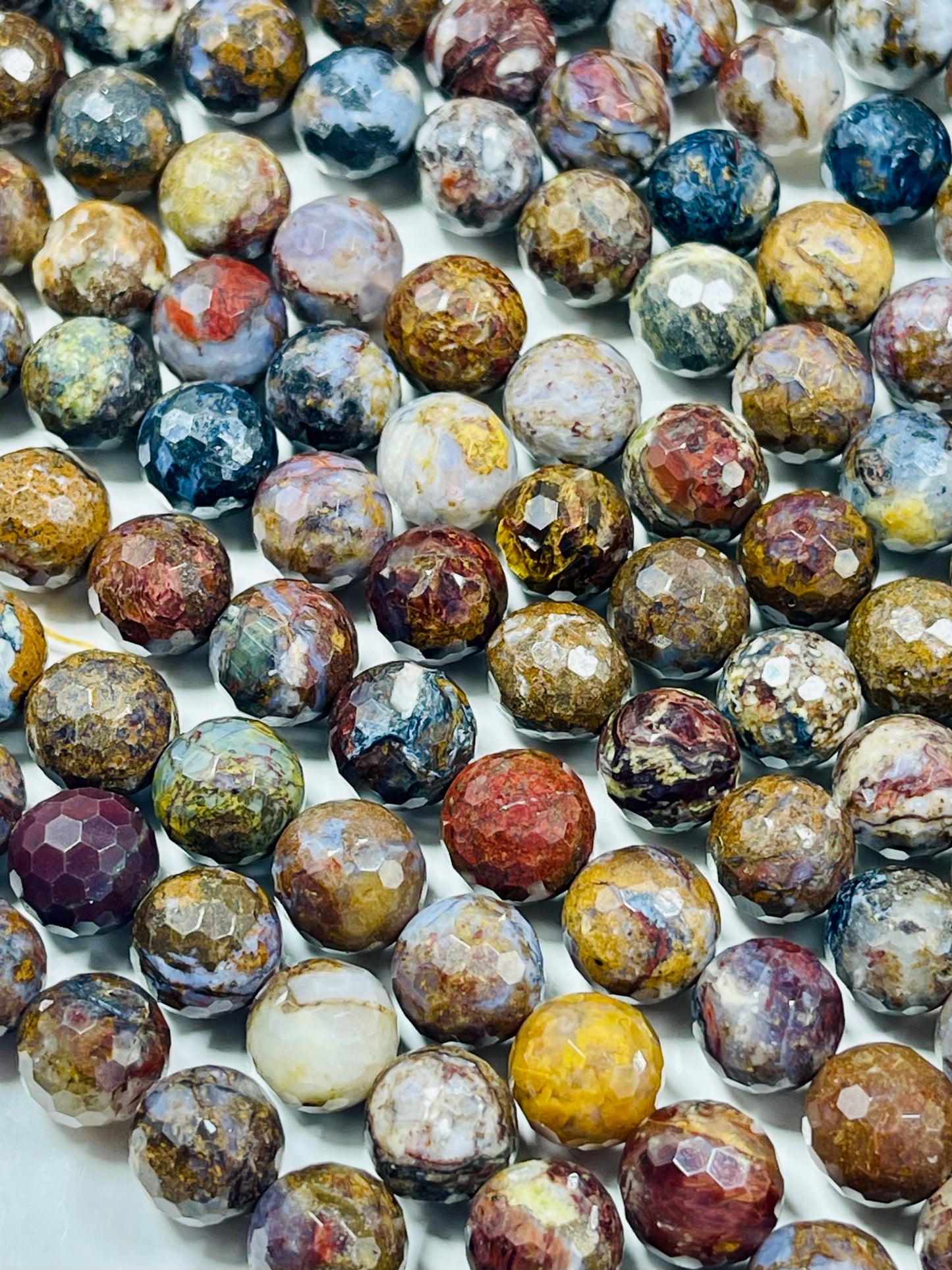 AAA natural Pietersite gemstone bead. Faceted 6mm 8mm 10mm 12mm round bead. Gorgeous natural brown blue orange color gemstone bead