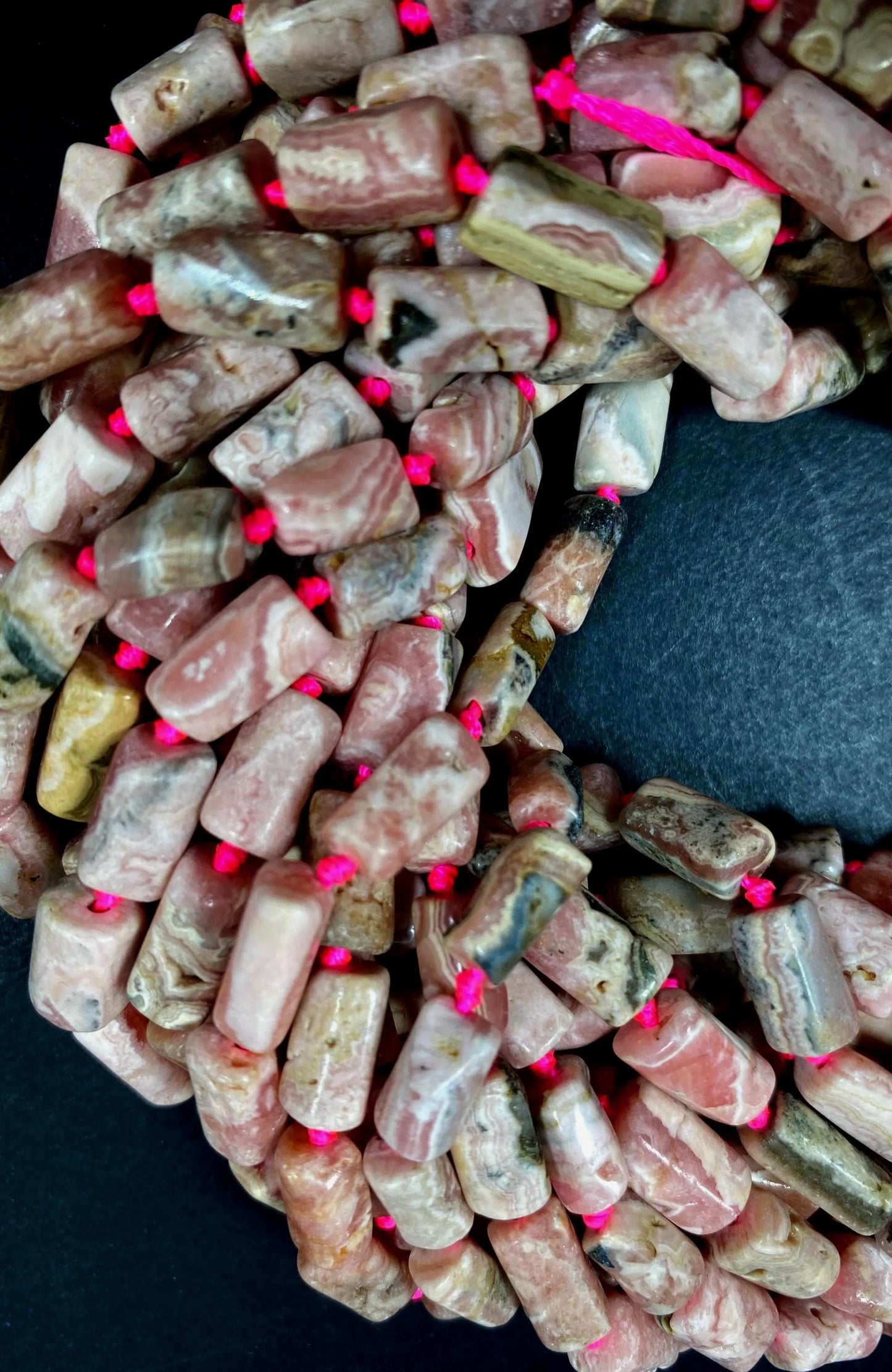 NATURAL Gemstone Pink Rhodochrosite, 9x6mm, Full Strand 16" Great for making Jewelry! Not treated in anyway! AAA quality