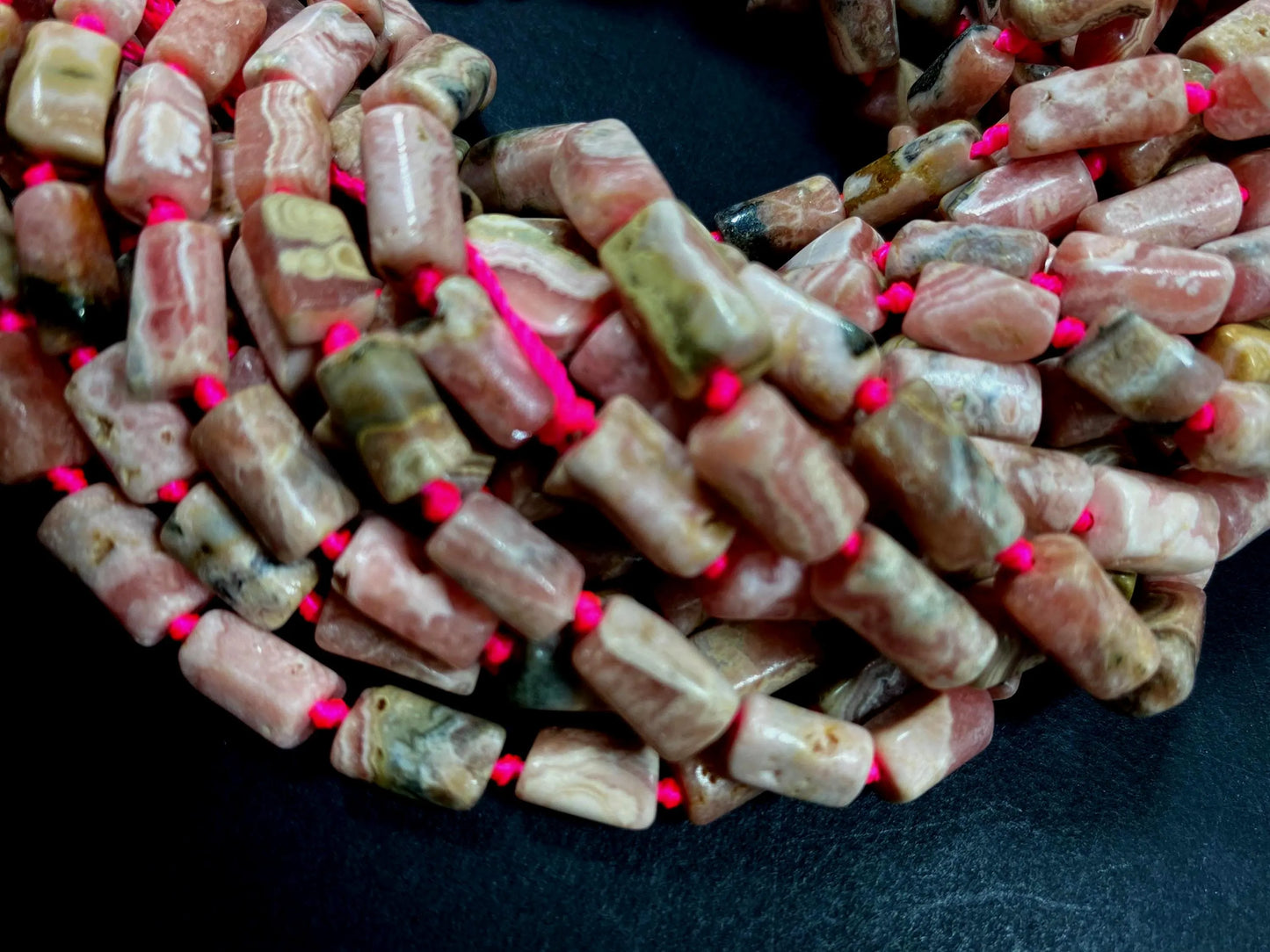NATURAL Gemstone Pink Rhodochrosite, 9x6mm, Full Strand 16" Great for making Jewelry! Not treated in anyway! AAA quality