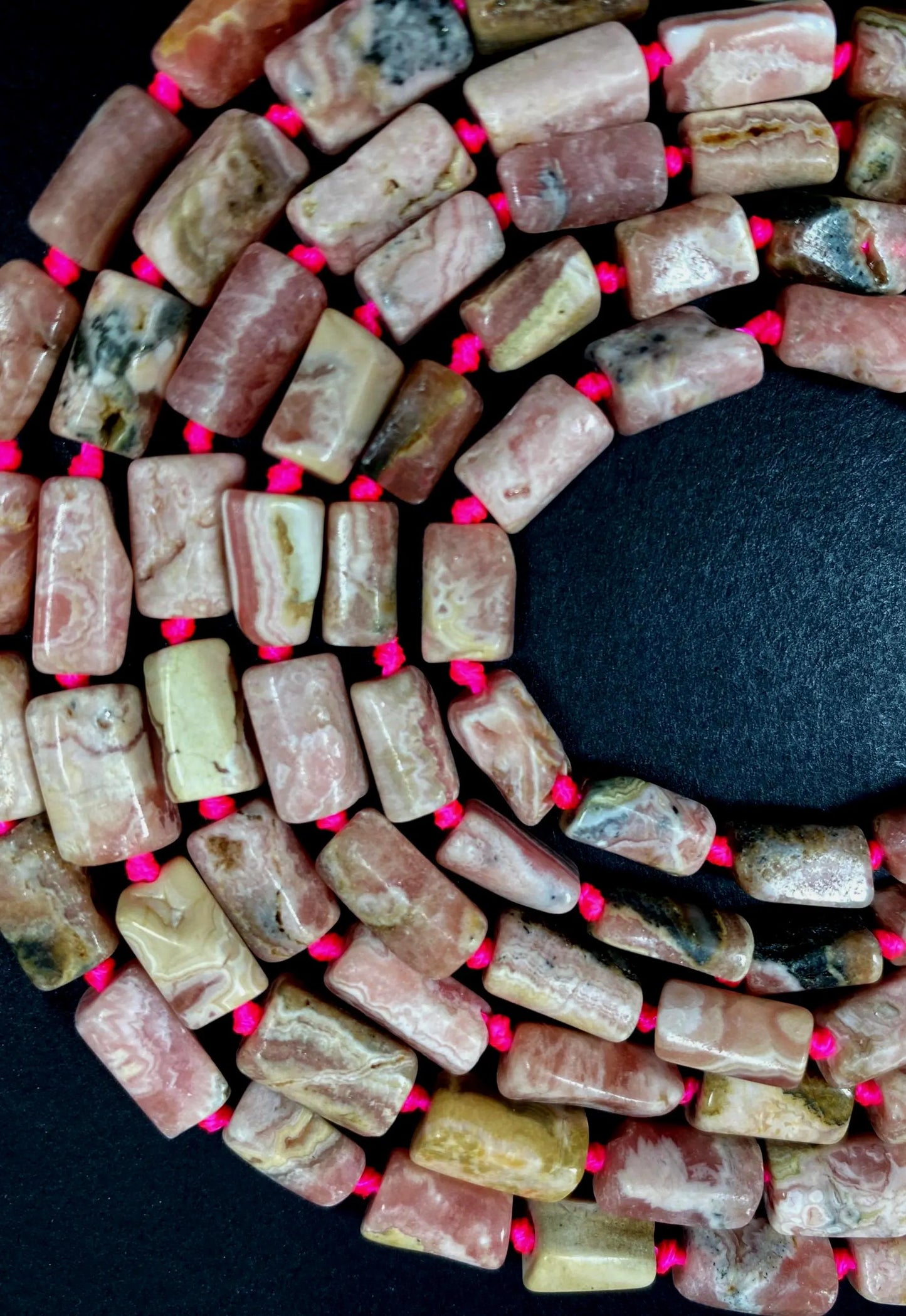 NATURAL Gemstone Pink Rhodochrosite, 9x6mm, Full Strand 16" Great for making Jewelry! Not treated in anyway! AAA quality