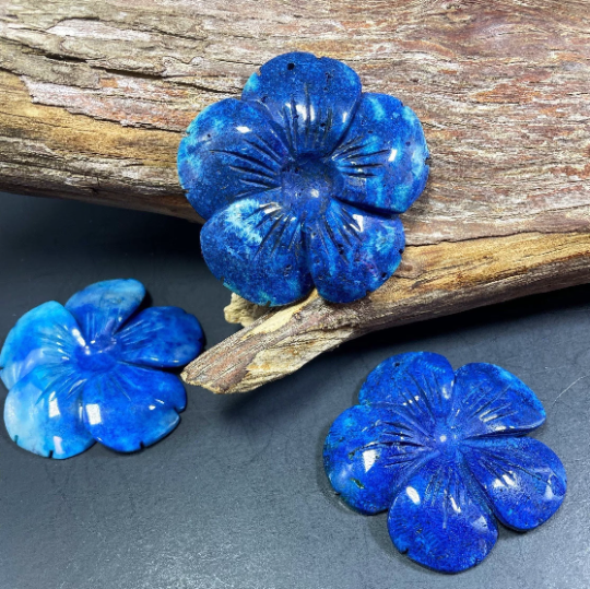 Hand Carved Natural Fossil Coral Gemstone Pendant, Gorgeous Flower Shape Excellent Quality Hand Crafted Gemstone Pendant