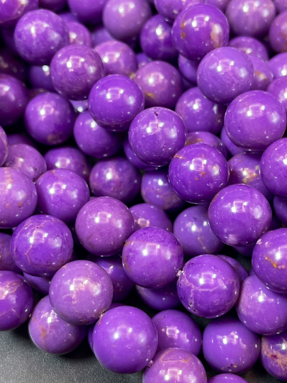 AAA Natural Phosphosiderite Gemstone Bead 4mm 6mm 8mm 10mm 12mm Round Bead, Beautiful Natural Purple Color Gemstone Beads