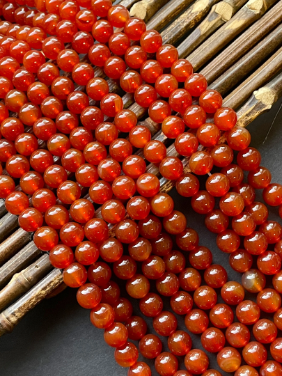 AAA Natural Carnelian 4mm 6mm 8mm 10mm 12mm Round Bead Gorgeous Natural Red Carnelian Bead Great Quality Gemstone 15.5”