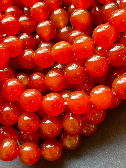 AAA Natural Carnelian 4mm 6mm 8mm 10mm 12mm Round Bead Gorgeous Natural Red Carnelian Bead Great Quality Gemstone 15.5”