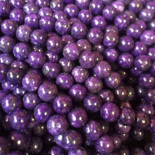 Natural Charoite Gemstone Bead 6mm 8mm 10mm 12mm Round Beads, Gorgeous Purple Color Charoite Gemstone Bead Full Strand 15.5"