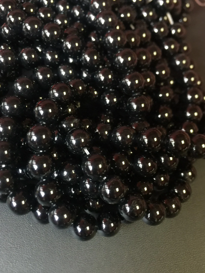 AAA Natural Black Onyx Gemstone Bead 4mm 6mm 8mm 10mm 12mm Round Beads, Beautiful Natural Black Color Onyx Gemstone Beads