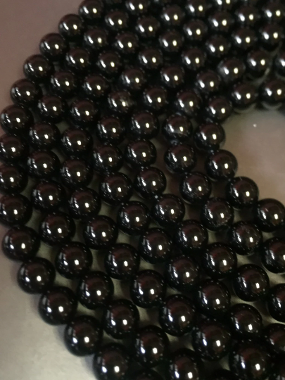 AAA Natural Black Onyx Gemstone Bead 4mm 6mm 8mm 10mm 12mm Round Beads, Beautiful Natural Black Color Onyx Gemstone Beads