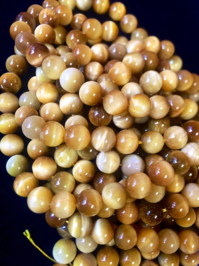 AAA Natural Golden Tiger Eye Gemstone Beads 4mm 6mm 8mm 10mm 12mm Round Beads