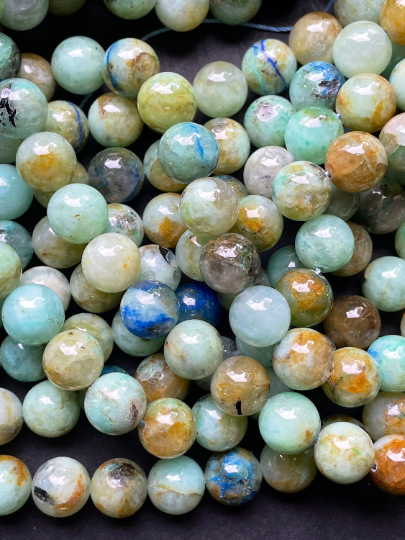 AAA Natural Chrysocolla Gemstone Bead 6mm 8mm 10mm Round Bead, Beautiful Green Blue Color Chrysocolla Gemstone Bead