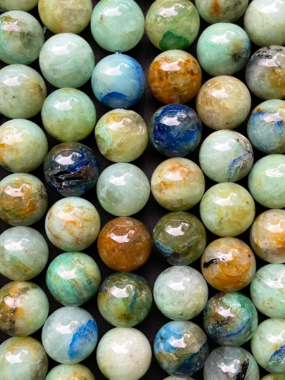 AAA Natural Chrysocolla Gemstone Bead 6mm 8mm 10mm Round Bead, Beautiful Green Blue Color Chrysocolla Gemstone Bead