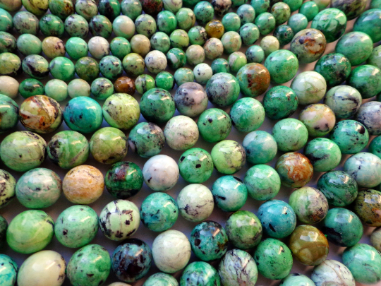 AAA NATURAL African Variscite Gemstone Bead 6mm 8mm 10mm 12mm Round Beads, Gorgeous Green African Variscite Round Beads