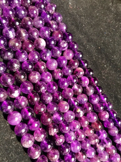 Royal Natural Amethyst Round Bead 8