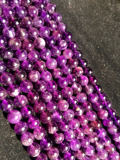 Natural Amethyst Gemstone Bead 4mm 6mm 8mm 10mm 12mm Round Bead, Beautiful Purple Amethyst Gemstone Beads