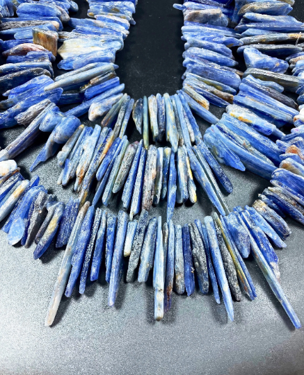 Natural Blue Kyanite Gemstone Bead Stick Shape, Beautiful Natural Blue Color Kyanite Gemstone Beads