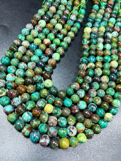 Natural Turquoise Gemstone Bead 6mm 8mm 10mm Round Bead, Beautiful Blue Green Brown Turquoise Gemstone Beads, Excellent Quality