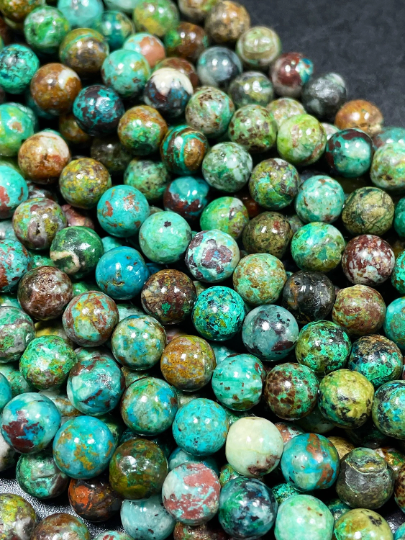 Natural Turquoise Gemstone Bead 6mm 8mm 10mm Round Bead, Beautiful Blue Green Brown Turquoise Gemstone Beads, Excellent Quality
