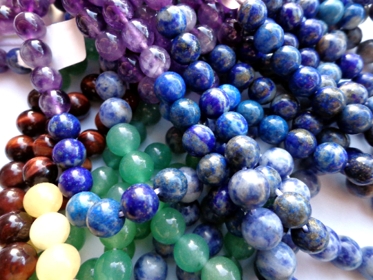 Natural Chakra Gemstone Bead 4mm 6mm 8mm 10mm 12mm Round Bead, 7 Chakra Stone Bead, Beautiful Multicolor Rainbow Multi Gemstone Chakra Beads