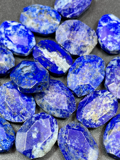 Natural Lapis Lazuli Gemstone Bead Faceted 13x18mm Rectangle Tablet Shape, Beautiful Natural Royal Blue Color Lapis Lazuli LOOSE BEADS