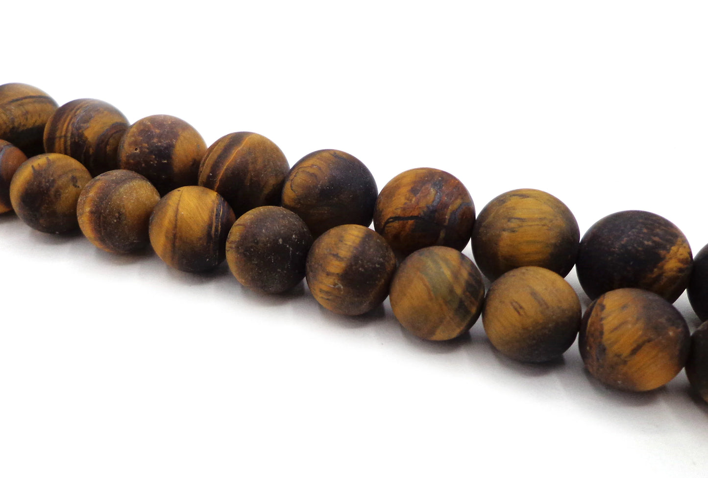 NATURAL Gemstone Matte Tiger Eye, Round 6mm 8mm 10mm,12mm, Full Strand 16" Great for JEWELRY making! Not treated in anyway! AAA Quality!