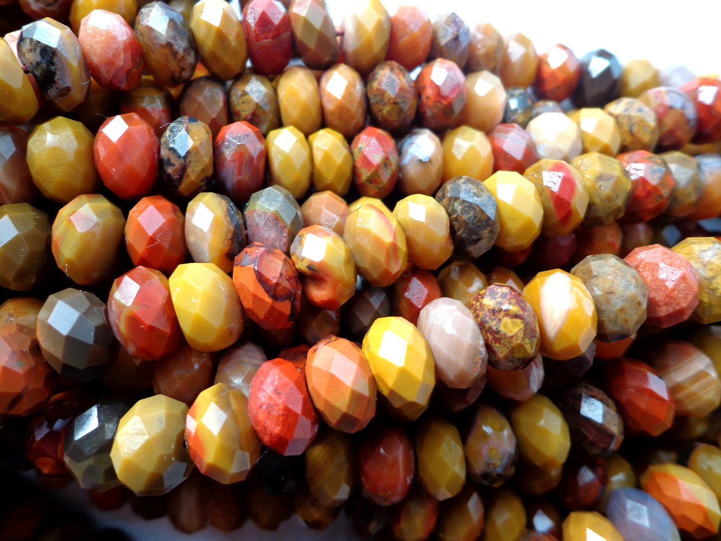 AAA Natural Tiger Eye Gemstone Beads, 6x9mm Faceted Rondelle Shape Beads, Beautiful Brown Red Beads, Great Quality Bead! Full length 15.5"