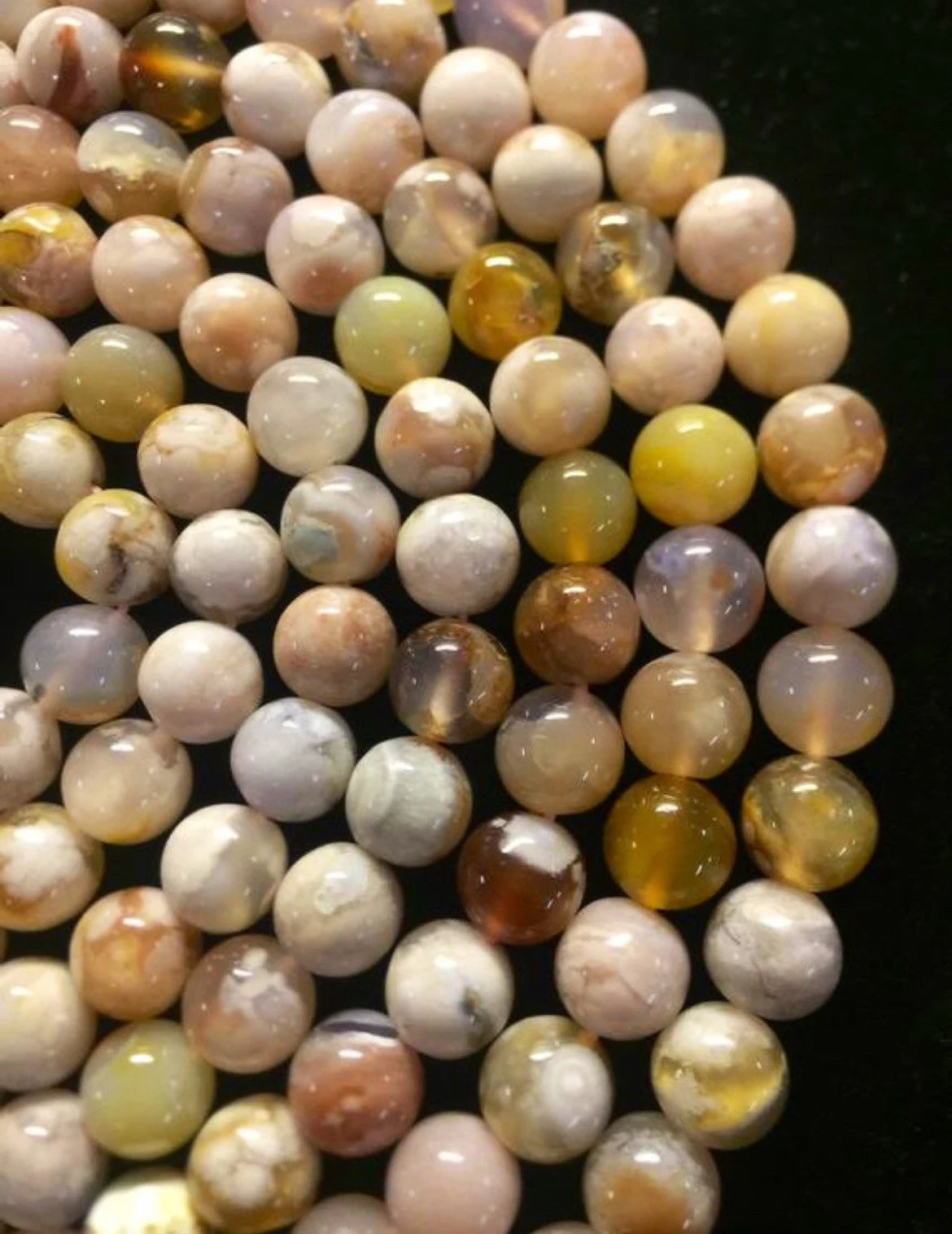 Beautiful natural blossom flowers agate stone bead. 6mm 8mm 10mm 12mm round bead. Gorgeous natural blossom flowers design gemstone bead 15.5