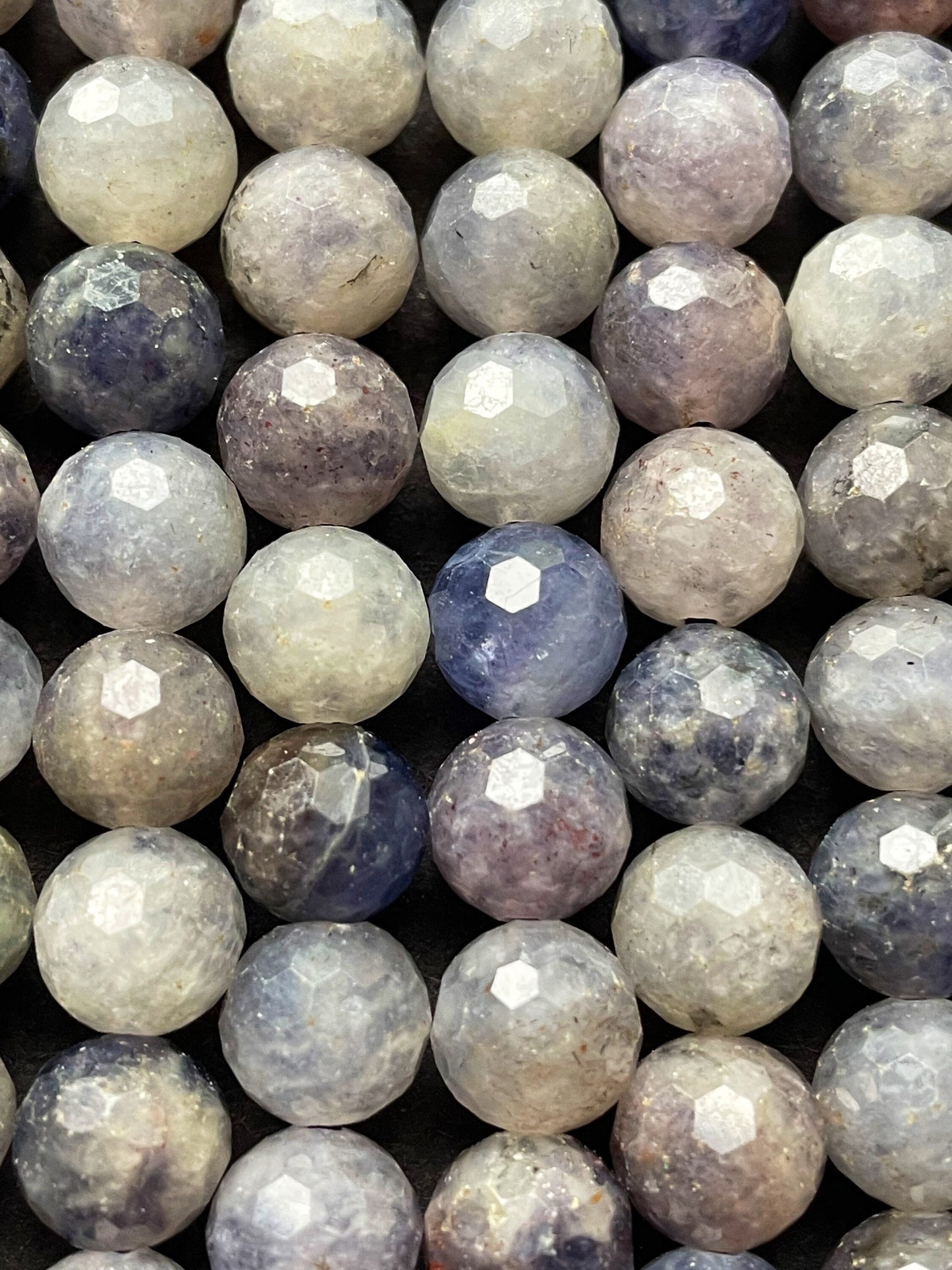 Natural tanzanite stone bead. Faceted 6mm round bead . Gorgeous natural purple gray color tanzanite gemstone bead .full strand 15.5”