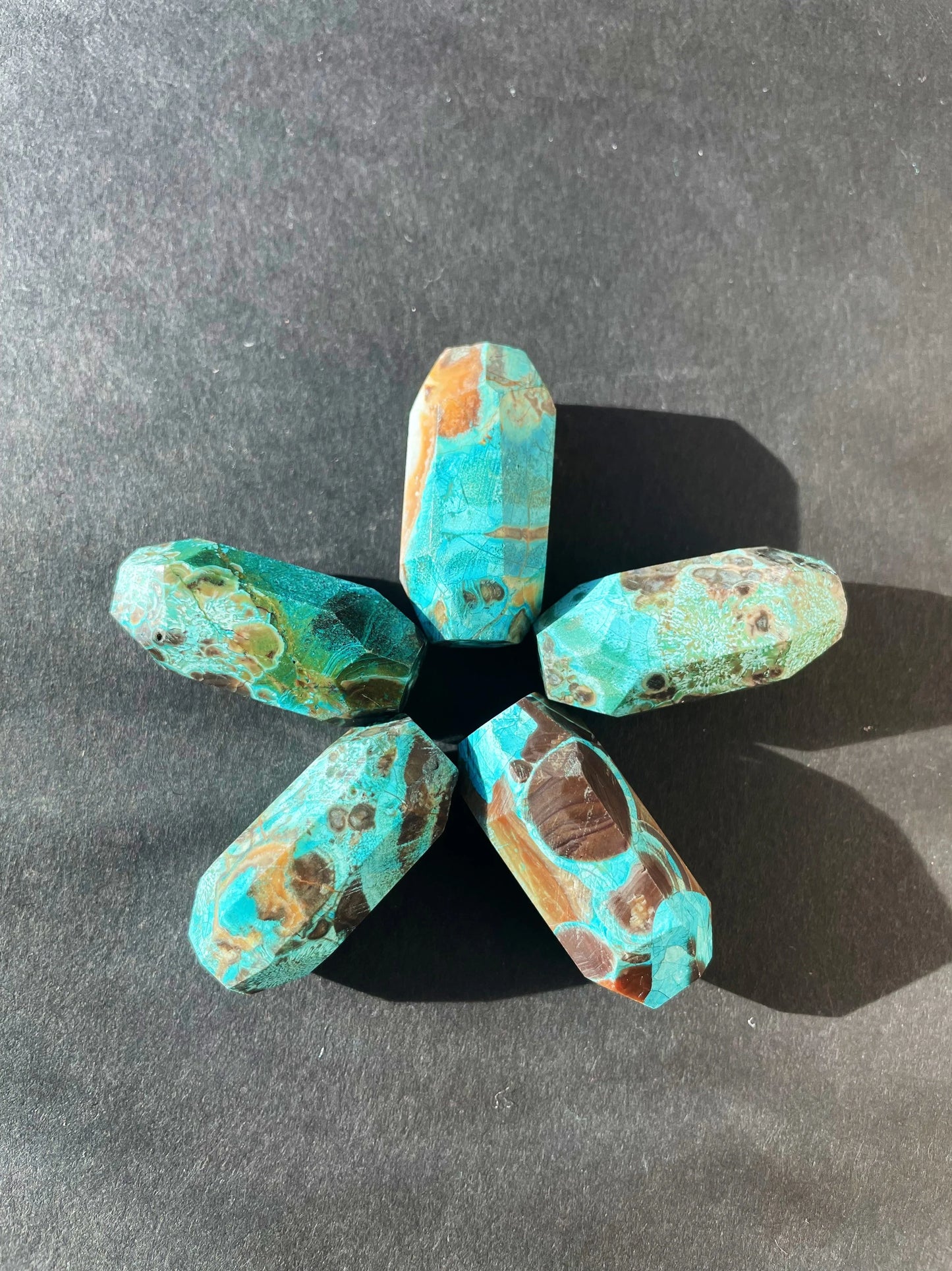 AAA Natural blue new ocean jasper stone bead. Faceted 15x33mm Barrel Shape . Beautiful blue brown color ocean jasper gemstone pendant bead!