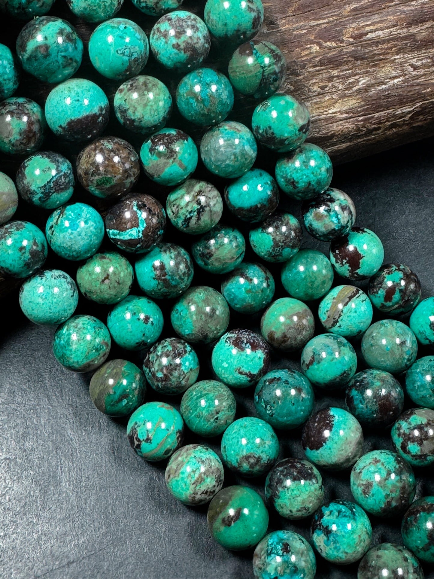 AA+ Natural turquoise gemstone bead . gorgeous Natural blue turquoise round beads . excellent quality . full strands 15.5”