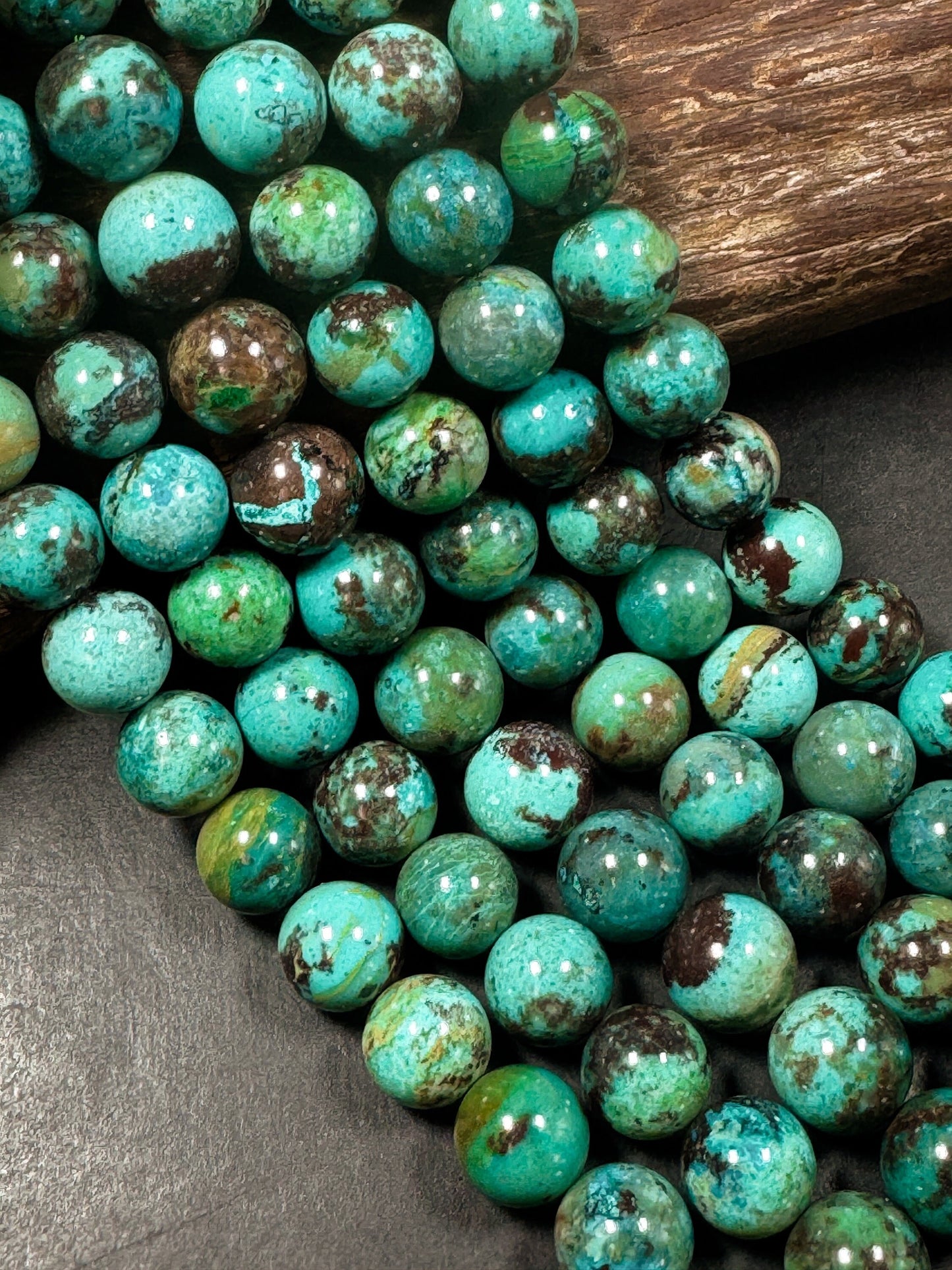 AA+ Natural turquoise gemstone bead . gorgeous Natural blue turquoise round beads . excellent quality . full strands 15.5”