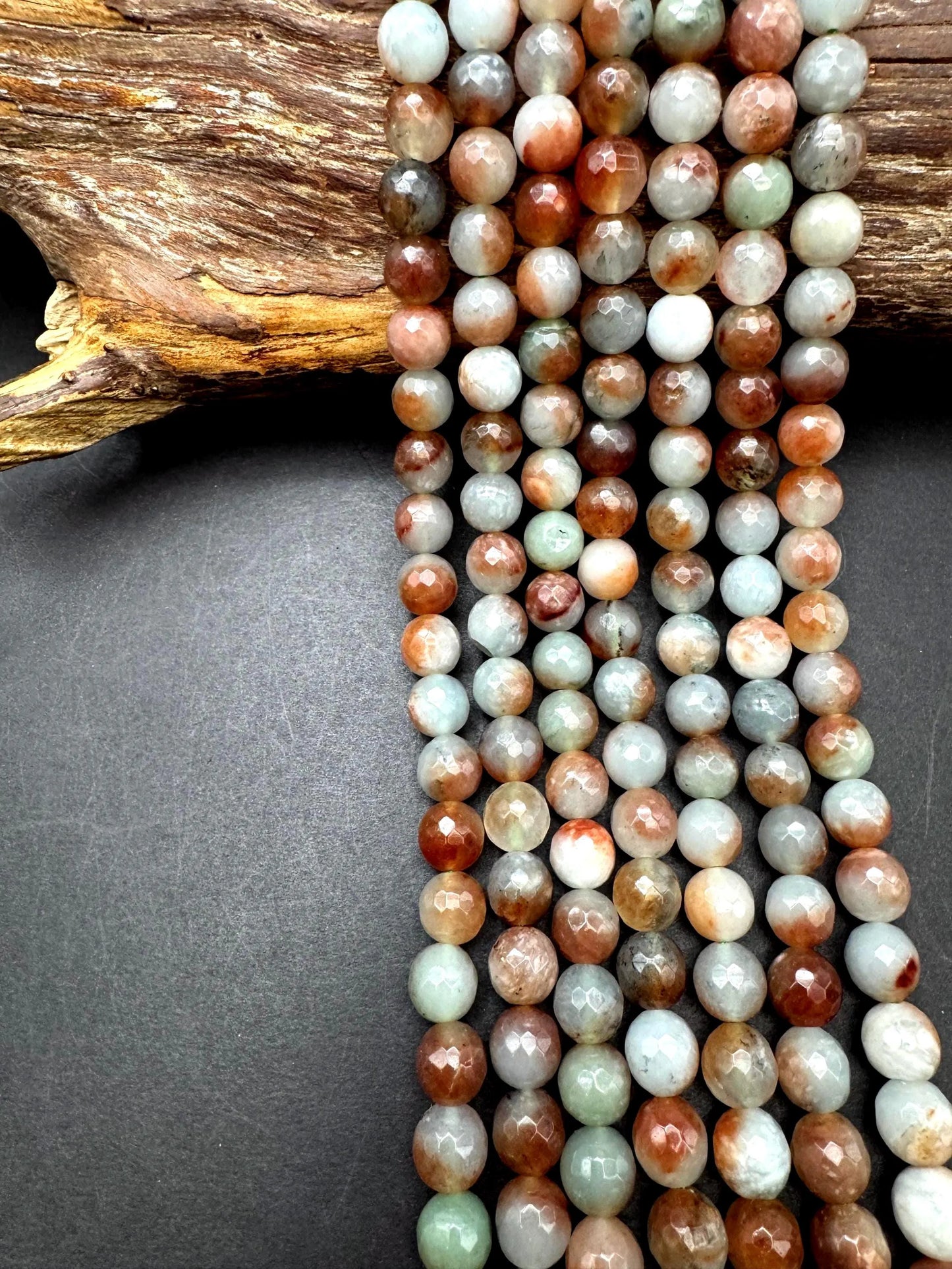 Natural multi color jade gemstone bead. round shape stone bead. unique purple gold color jade bead. excellent quality. full strand 15.5