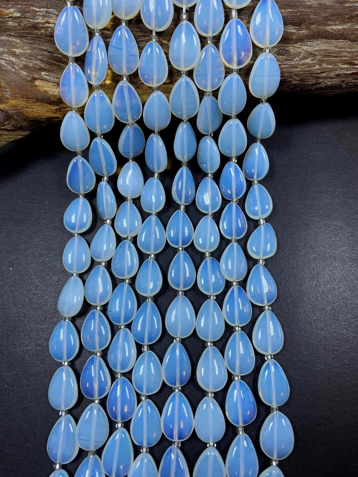 Natural Opalite Gemstone Bead 13x17mm Teardrop Shape, Beautiful Natural Opalite Gemstone Bead Great Quality Full Strand 15.5"