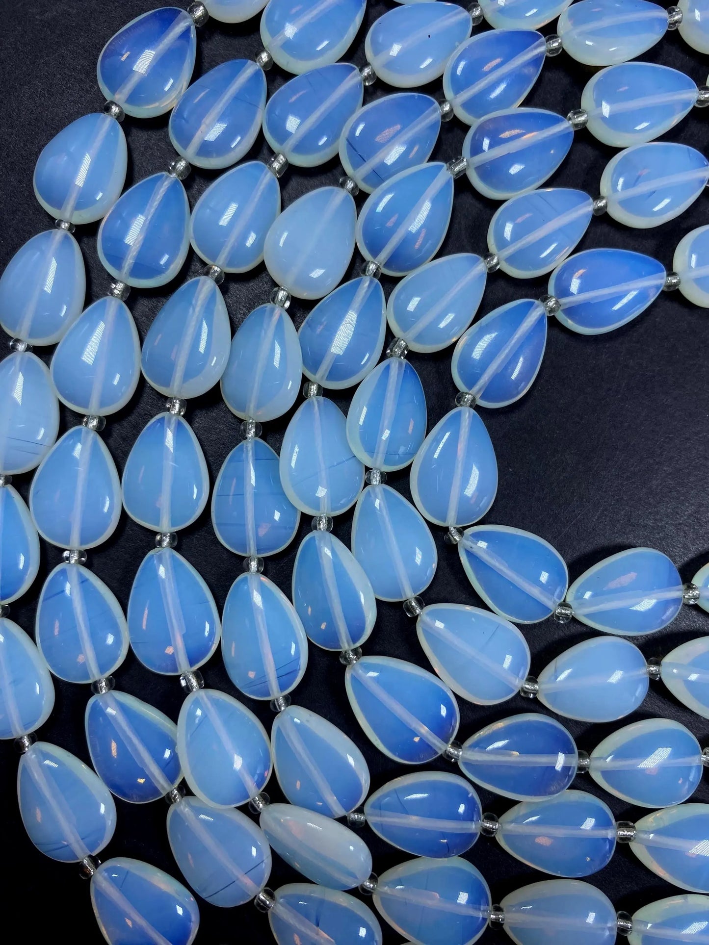 Natural Opalite Gemstone Bead 13x17mm Teardrop Shape, Beautiful Natural Opalite Gemstone Bead Great Quality Full Strand 15.5"