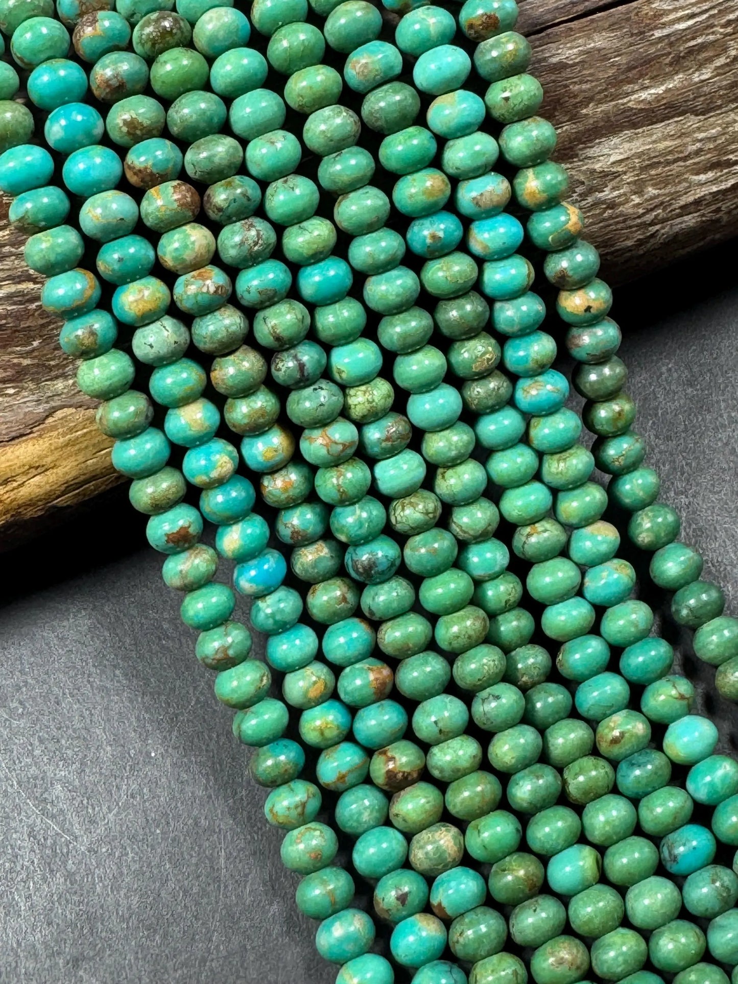 AA Natural turquoise gemstone bead . Roundle shape . gorgeous natural blue turquoise color . Not treated excellent quality. full strand 15.
