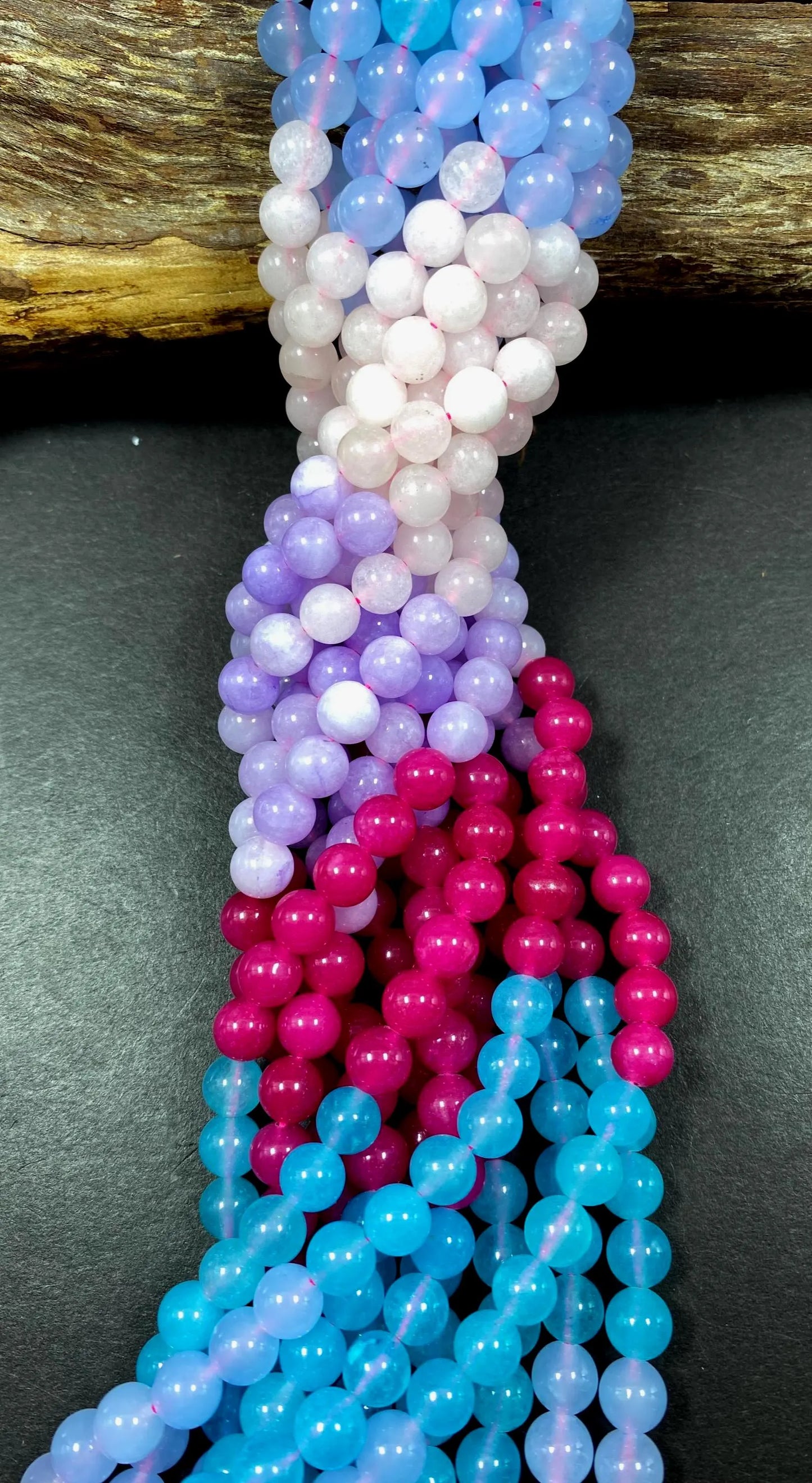 Multi-Color Jade Gemstone Bead, Gorgeous 8mm Round Shape Jade Gemstone Beads, Great Quality Full Strand 15.5"