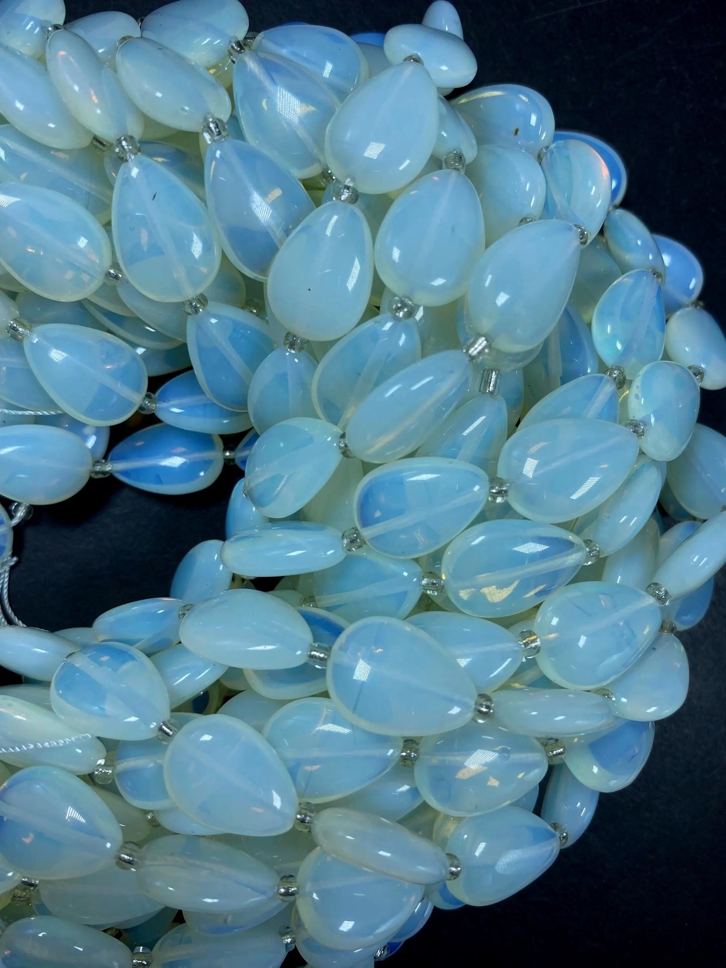 Natural Opalite Gemstone Bead 13x17mm Teardrop Shape, Beautiful Natural Opalite Gemstone Bead Great Quality Full Strand 15.5"