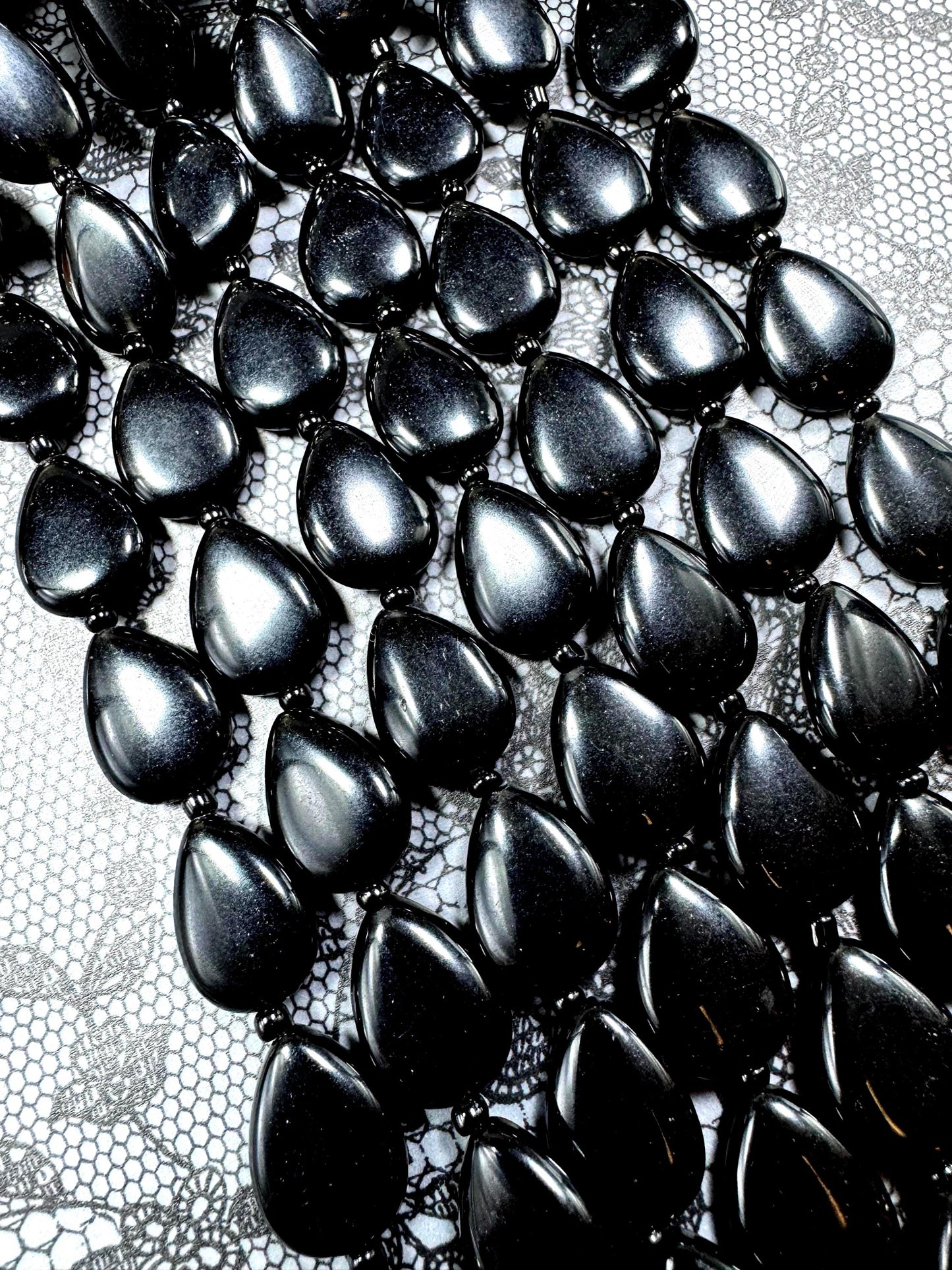 Natural Black Onyx Gemstone Bead. Gorgeous Natural black gemstone bead. Excellent quality. Full strand 15.5