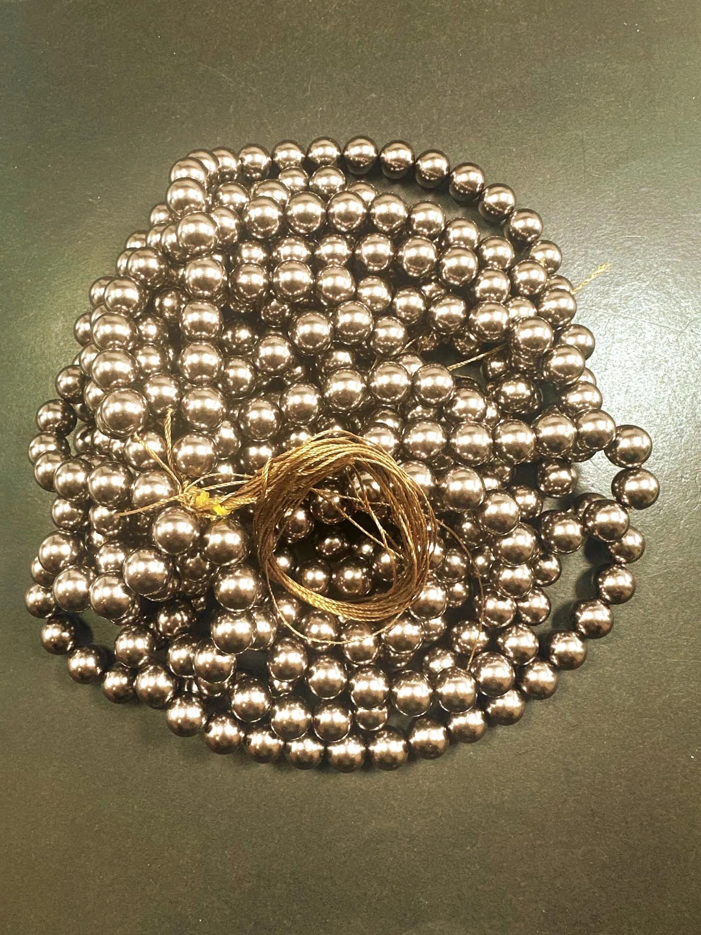 Gorgeous Chinese Dark Bronze Swarovski Pearl Crystal Beads, 4mm 6mm 8mm 10mm 12mm Round Shape Bead. Beautiful Bronze Quality 15.5"