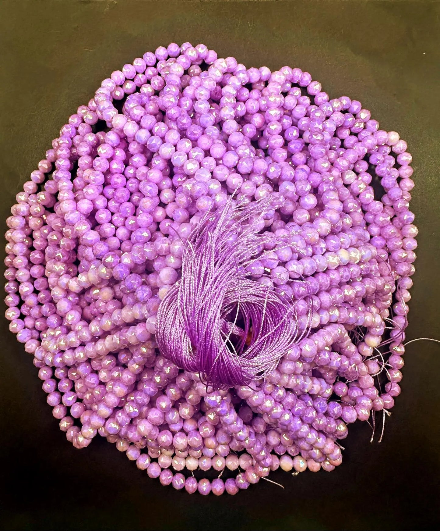 Beautiful Orchid Purple Faceted Round Chinese Crystal Glass Beads. 8mm, Gorgeous Purple Color, Great Quality Full Strand 15.5"