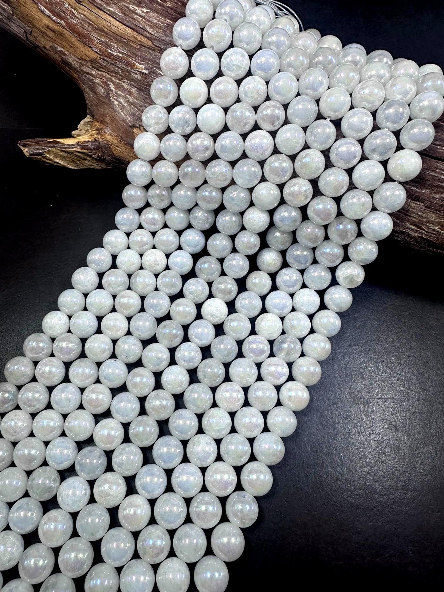 Gorgeous Icy White Dragon Pattern Agate Round Shape Beads. 6mm, 8mm, 10mm, 12mm Stunning White Color Great Quality Full Strand 15.5"