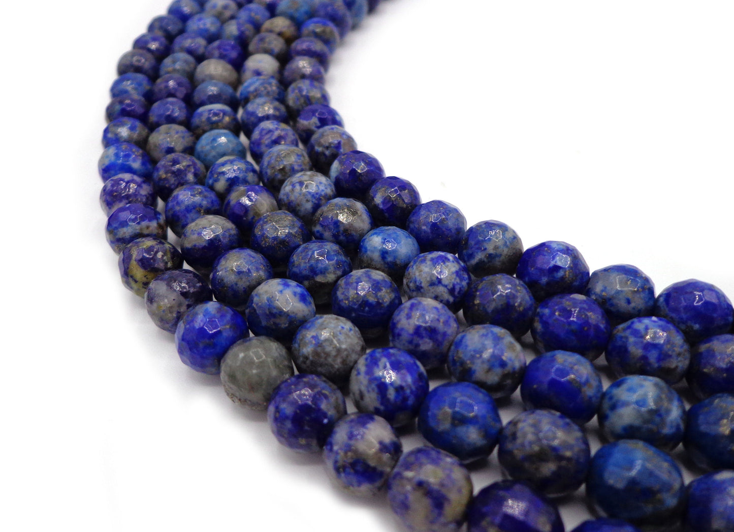 Natural Lapis Lazuli Gemstone Bead Faceted 4mm 6mm 8mm 10mm Round Beads, Natural Royal Blue Lapis Lazuli Gemstone Beads