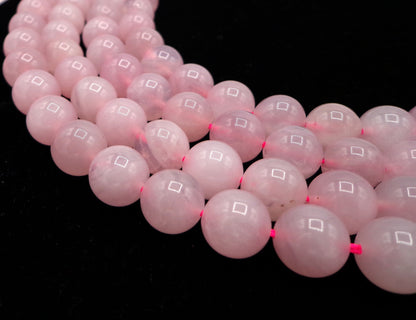 AAA Natural Rose Quartz Gemstone Bead 4mm 6mm 8mm 10mm 12mm Round Beads, Gorgeous Natural Pink Color Rose Quartz Beads