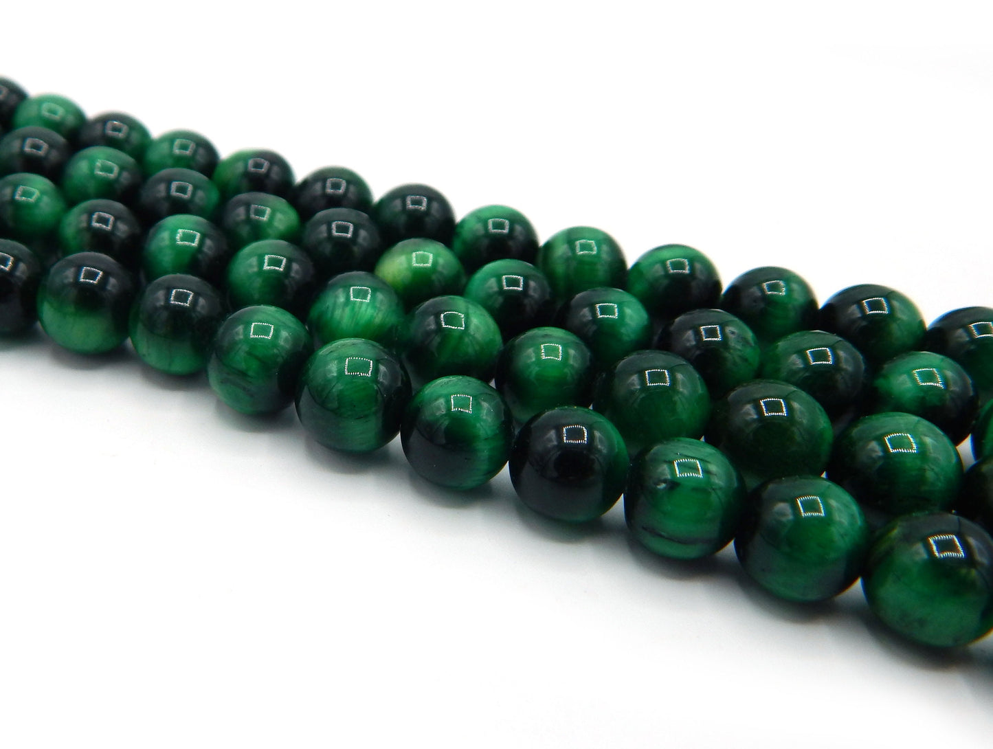 Natural Green Tiger Eye Gemstone Bead 4mm 6mm 8mm 10mm 12mm Round Beads, Gorgeous Green Color Tiger Eye Gemstone Beads, 15.5" Strand