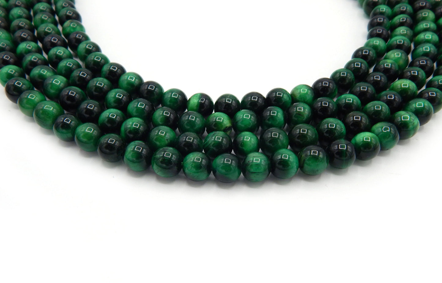 Natural Green Tiger Eye Gemstone Bead 4mm 6mm 8mm 10mm 12mm Round Beads, Gorgeous Green Color Tiger Eye Gemstone Beads, 15.5" Strand